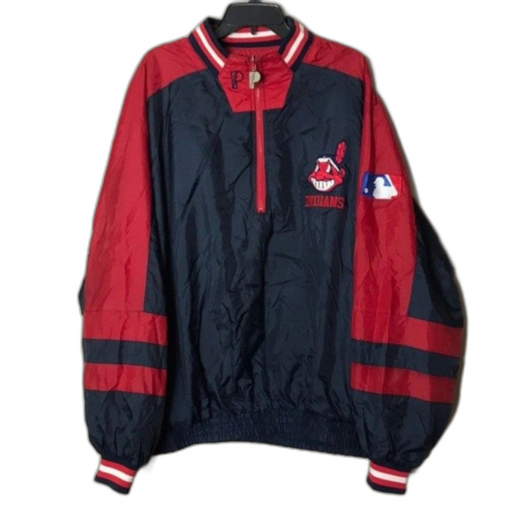 Proplayer MLB Cleveland Indians Windbreaker XXL Embroidered Reversible jacket - Picture 1 of 14